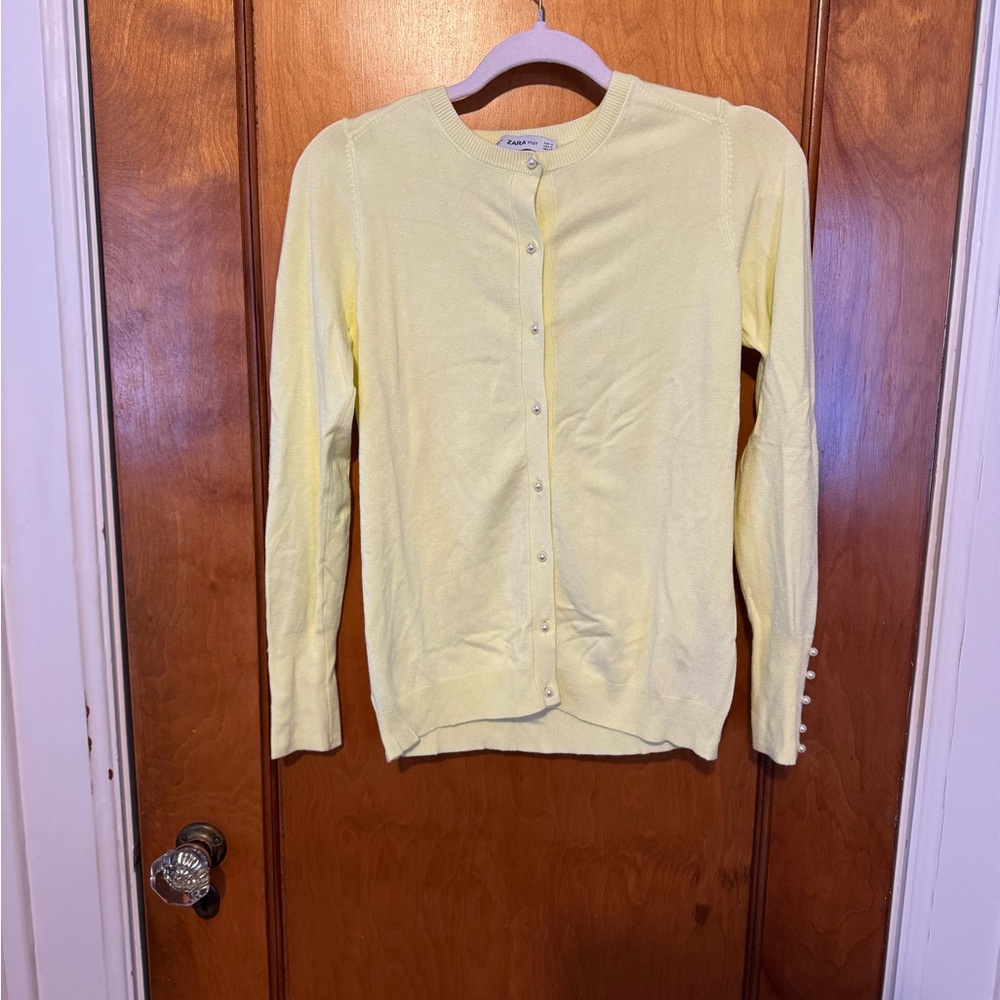 Zara Yellow Women's Cardigan